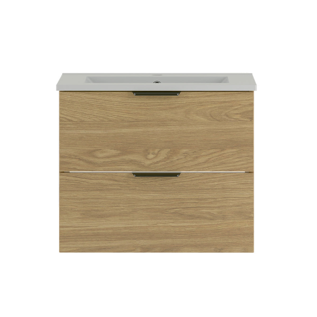 Meuble simple vasque encastrée 60cm Astrid Bois - vue 2