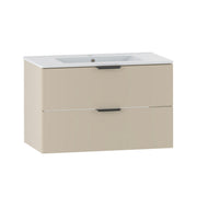 Meuble simple vasque encastrée 80cm Astrid Cachemire