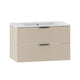 Meuble simple vasque encastrée 80cm Astrid Cachemire