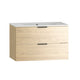 Meuble simple vasque encastrée 80cm Astrid Bois