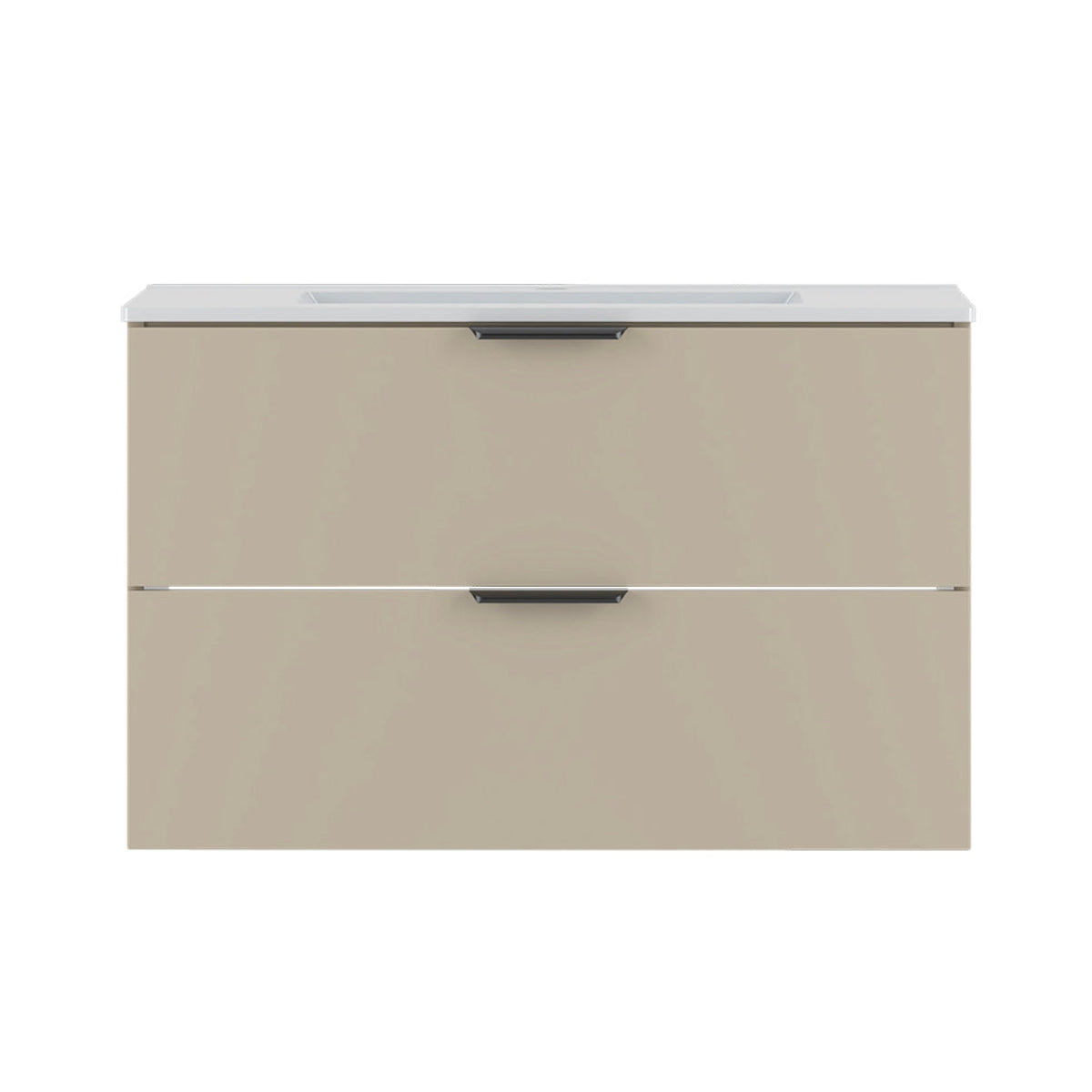 Meuble simple vasque encastrée 80cm Astrid Cachemire - vue 2