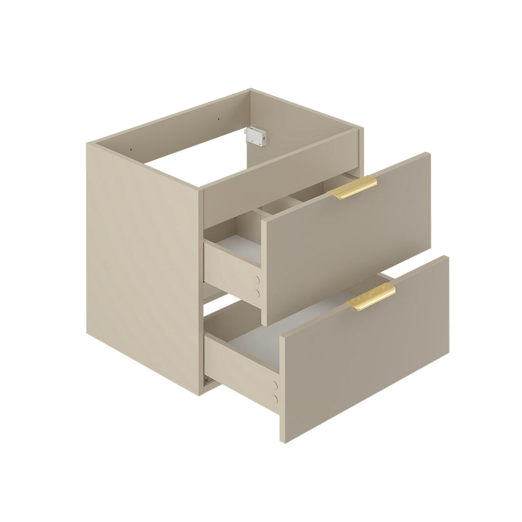Meuble simple vasque encastrée 60cm Astrid Cachemire - vue 3