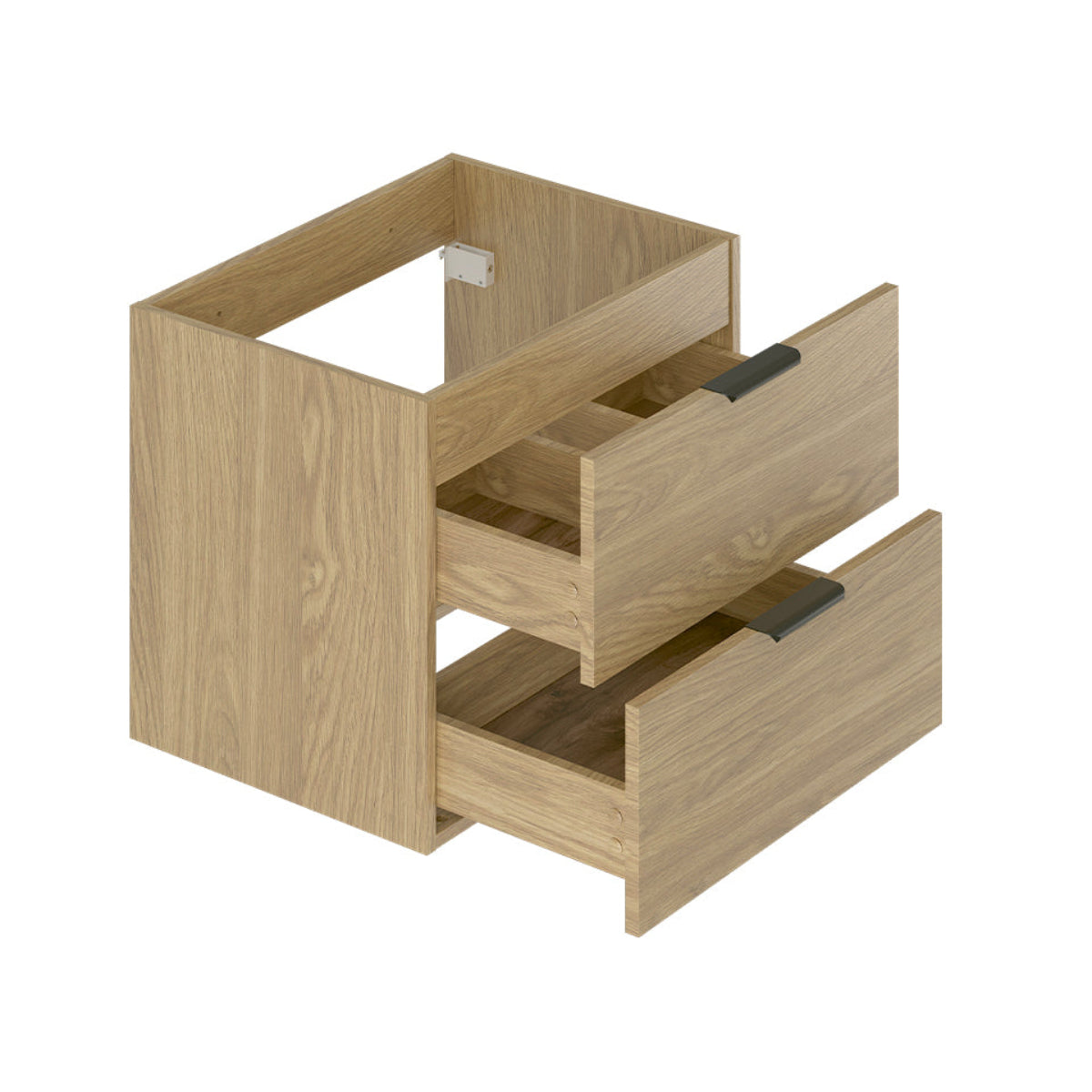 Meuble simple vasque encastrée 60cm Astrid Bois - vue 3