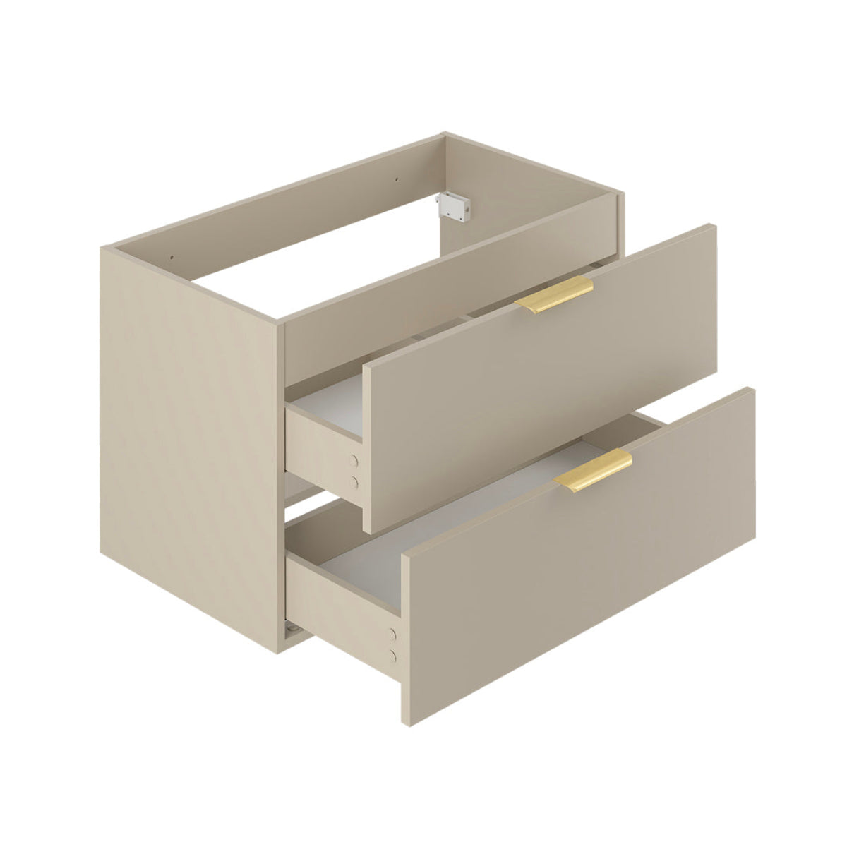 Meuble simple vasque encastrée 80cm Astrid Cachemire - vue 3
