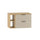 Meuble sous-vasque 80cm 2 niches plan de toilette Astrid Cachemire et bois