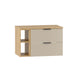 Meuble sous-vasque 80cm 2 niches plan de toilette Astrid Cachemire et bois