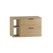 Meuble sous-vasque 80cm 2 niches plan de toilette Astrid Bois