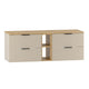 Meuble sous-vasque 140cm 2 niches plan de toilette Astrid Cachemire et bois
