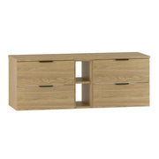 Meuble sous-vasque 140cm 2 niches plan de toilette Astrid Bois