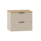 Meuble sous-vasque 60cm plan de toilette Astrid Cachemire et bois