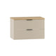 Meuble sous-vasque 80cm plan de toilette Astrid Cachemire et bois