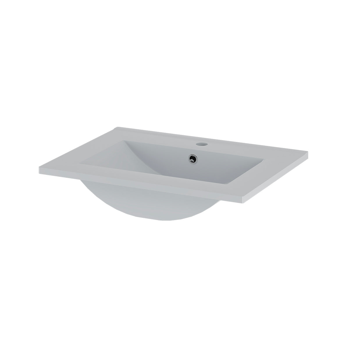 Ensemble meuble simple vasque encastrée 60cm et colonne Astrid Bois - vue 6
