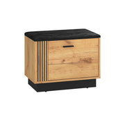 Banc meuble à chaussures 1 porte Nilo Bois