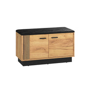 Banc meuble à chaussures 2 portes Nilo Bois