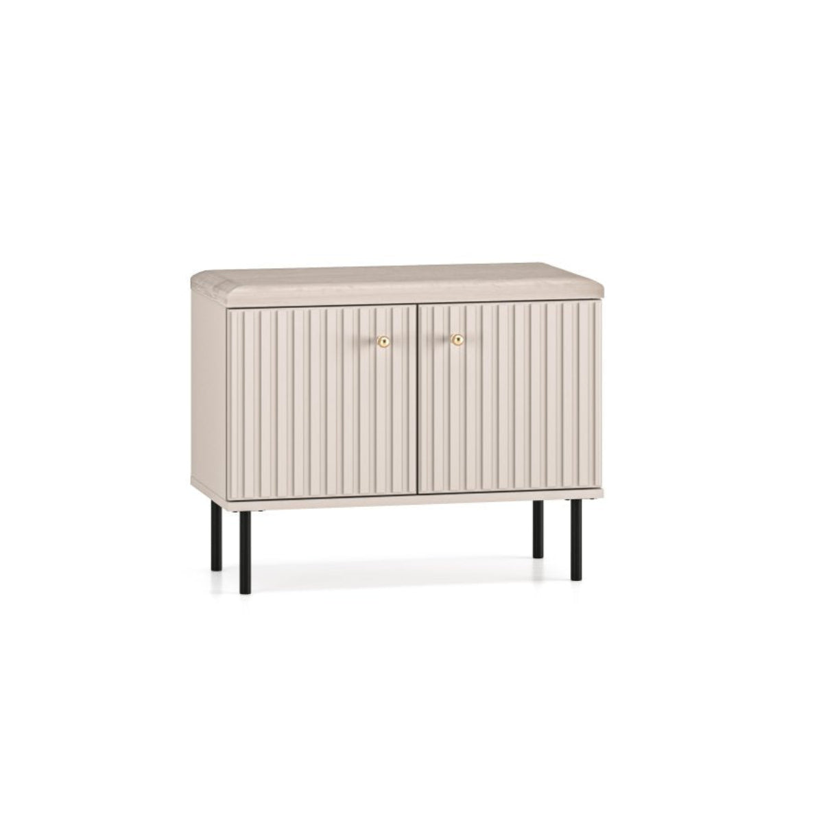 Banc meuble à chaussures 2 portes Nova Cachemire
