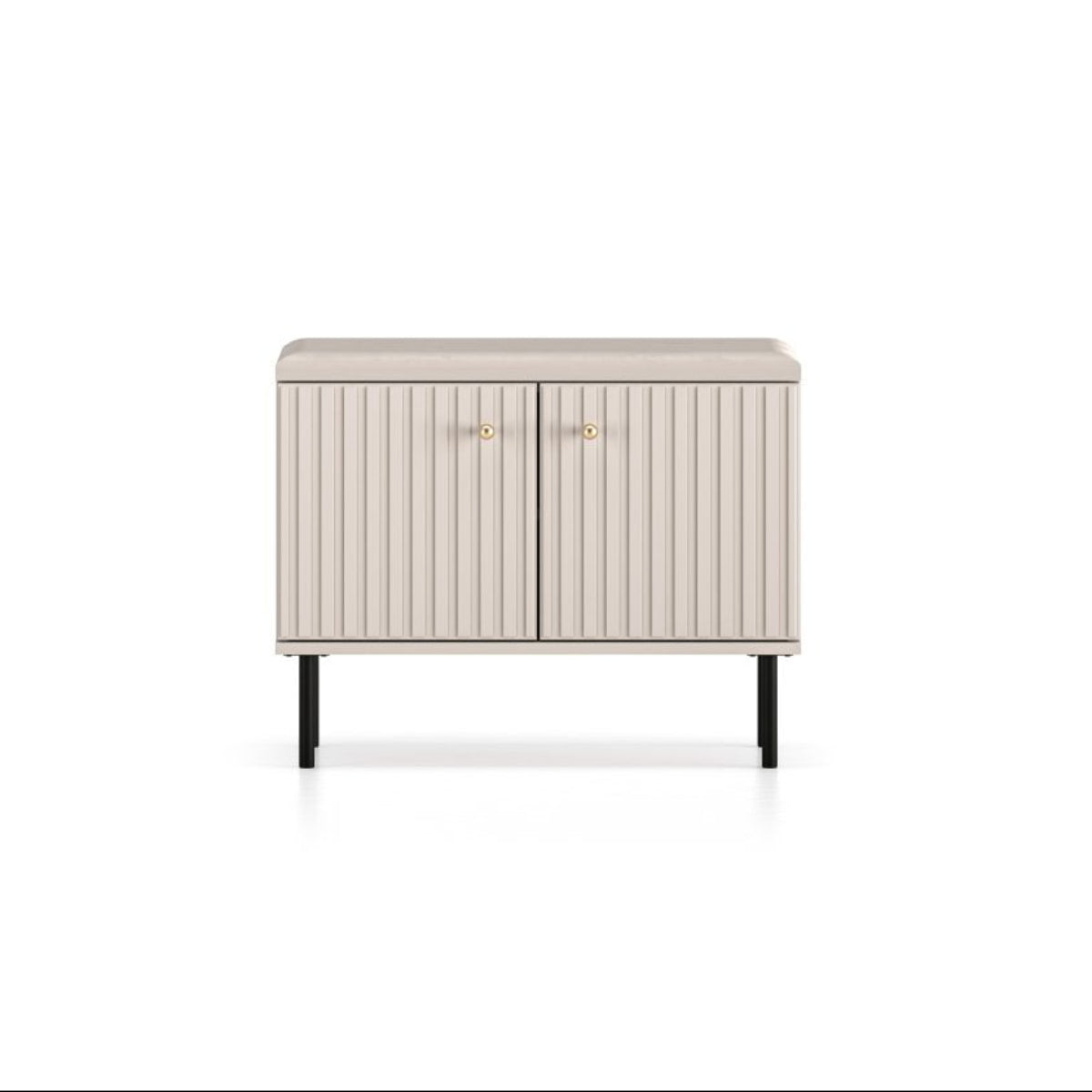 Banc meuble à chaussures 2 portes Nova Cachemire - vue 8