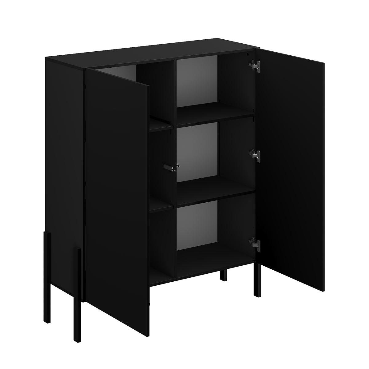 Buffet haut 2 portes Bérénice Noir - vue 5