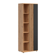 Armoire 1 porte Ezra Bois et Noir
