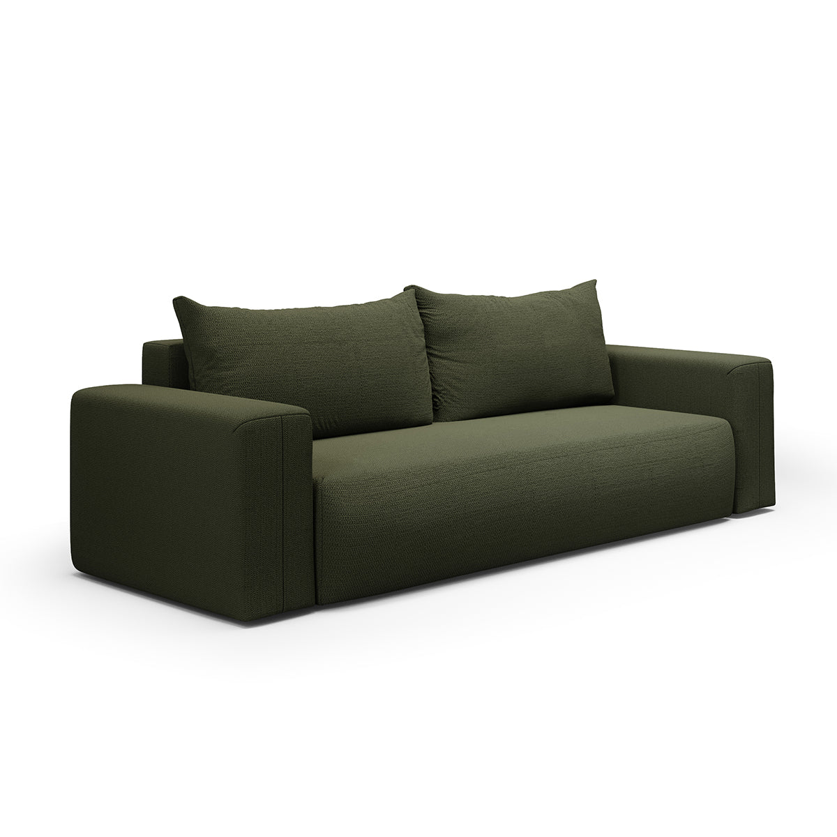 Canapé convertible 3 places coffre Bliss Vert Sapin