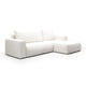 Canapé d'angle convertible droite 3 places coffre Bliss Blanc Cassé