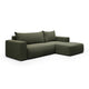 Canapé d'angle convertible droite 3 places coffre Bliss Vert Sapin