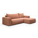 Canapé d'angle convertible droite 3 places coffre Bliss Cuivre