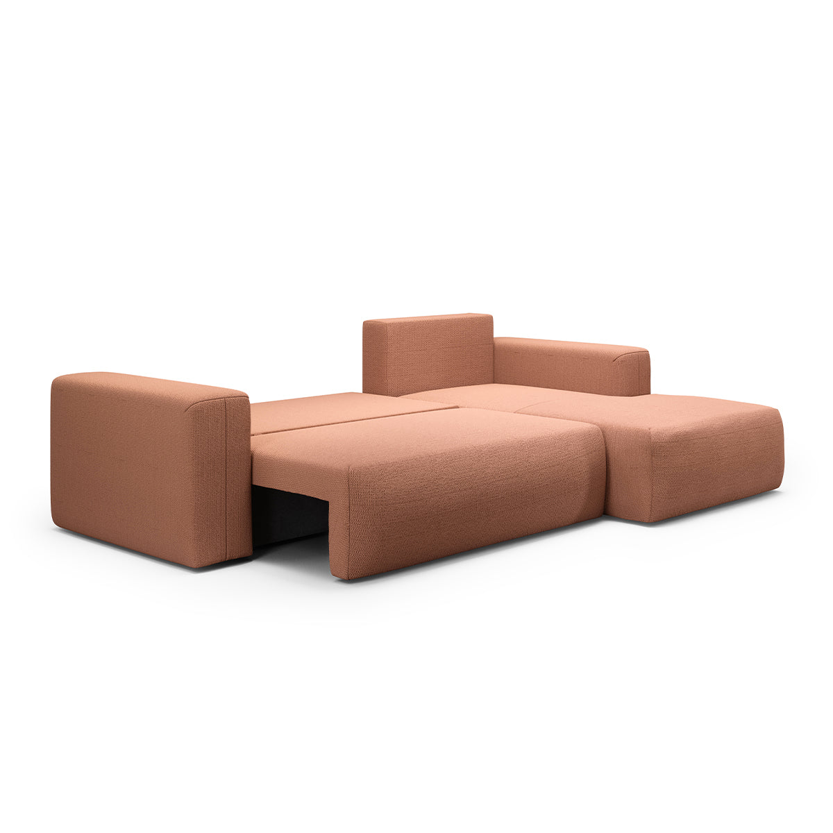 Canapé d'angle convertible droite 3 places coffre Bliss Cuivre - vue 3