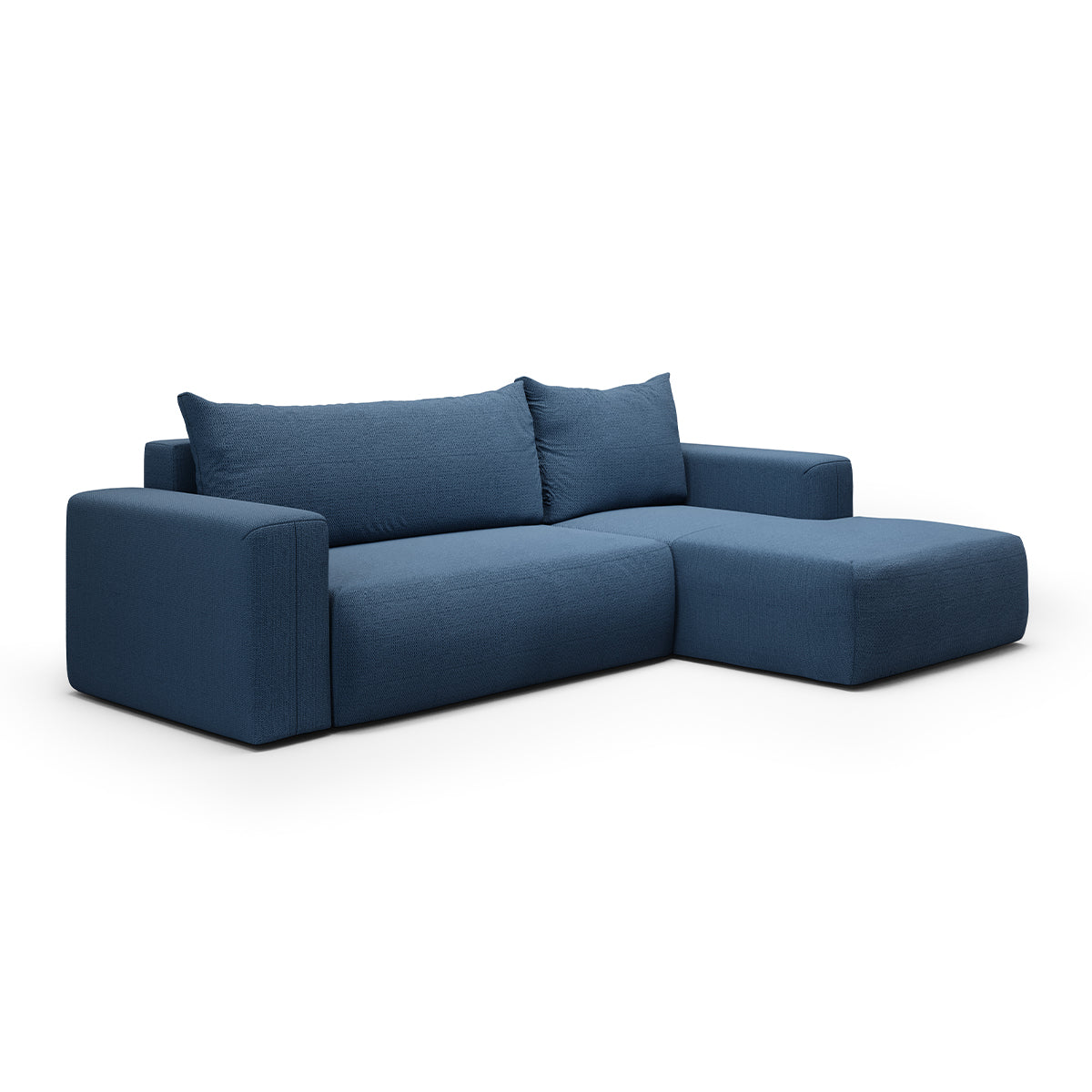 Canapé d'angle convertible droite 3 places coffre Bliss Bleu