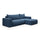 Canapé d'angle convertible droite 3 places coffre Bliss Bleu