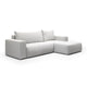 Canapé d'angle convertible droite 3 places coffre Bliss Gris clair