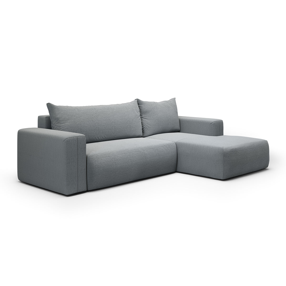 Canapé d'angle convertible droite 3 places coffre Bliss Gris