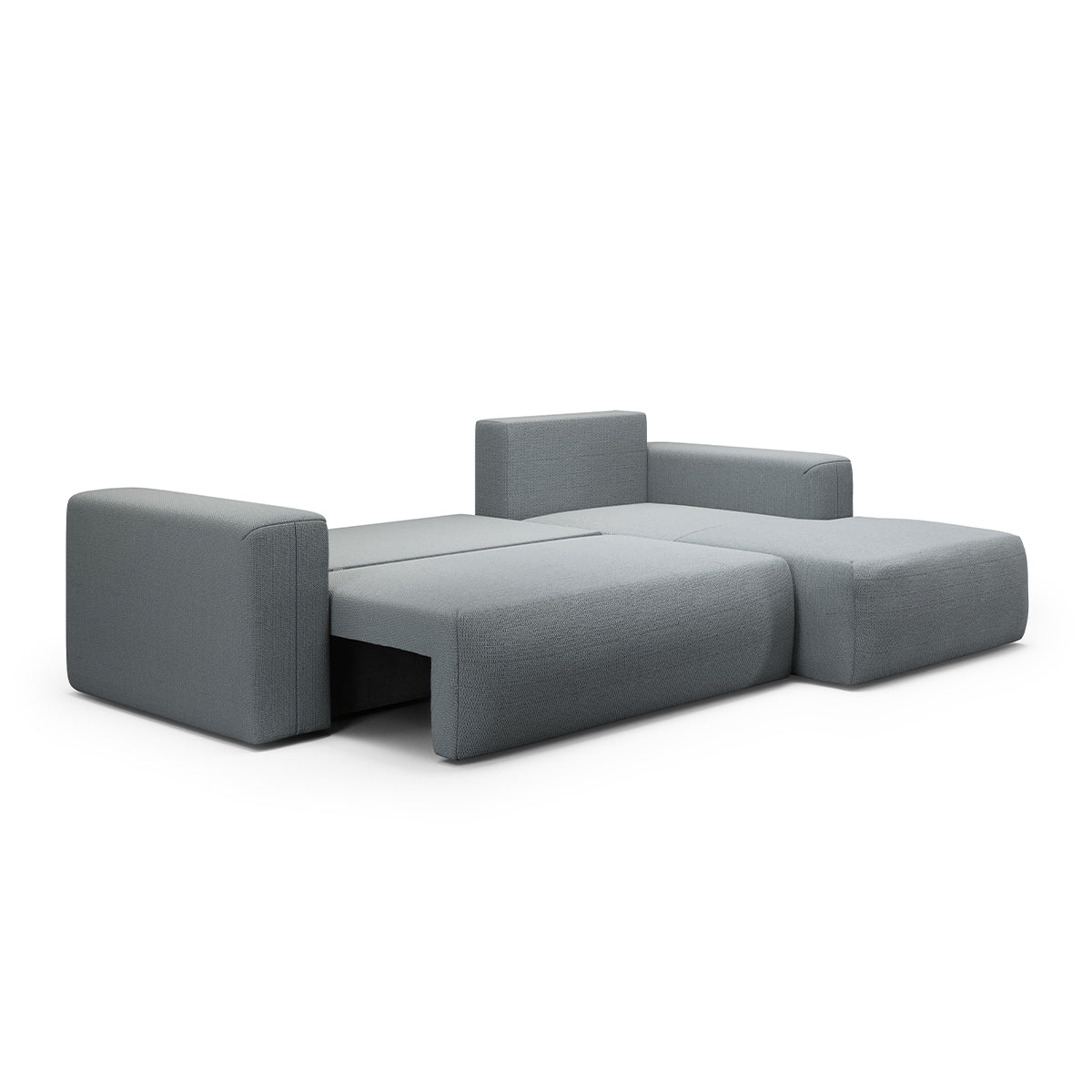 Canapé d'angle convertible droite 3 places coffre Bliss Gris - vue 3