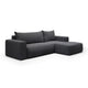 Canapé d'angle convertible droite 3 places coffre Bliss Gris foncé