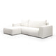 Canapé d'angle convertible gauche 3 places coffre Bliss Blanc Cassé