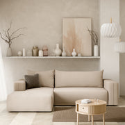 Canapé d'angle convertible gauche 3 places coffre Bliss Beige - vue 2