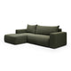 Canapé d'angle convertible gauche 3 places coffre Bliss Vert Sapin