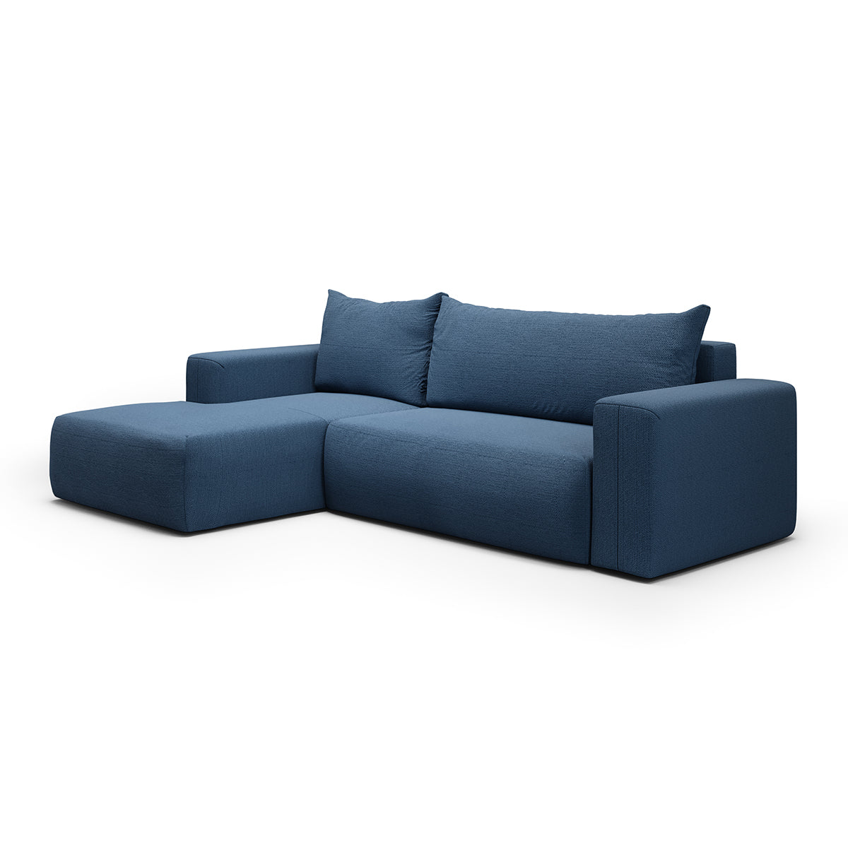 Canapé d'angle convertible gauche 3 places coffre Bliss Bleu