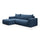 Canapé d'angle convertible gauche 3 places coffre Bliss Bleu