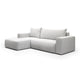 Canapé d'angle convertible gauche 3 places coffre Bliss Gris clair