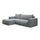 Canapé d'angle convertible gauche 3 places coffre Bliss Gris