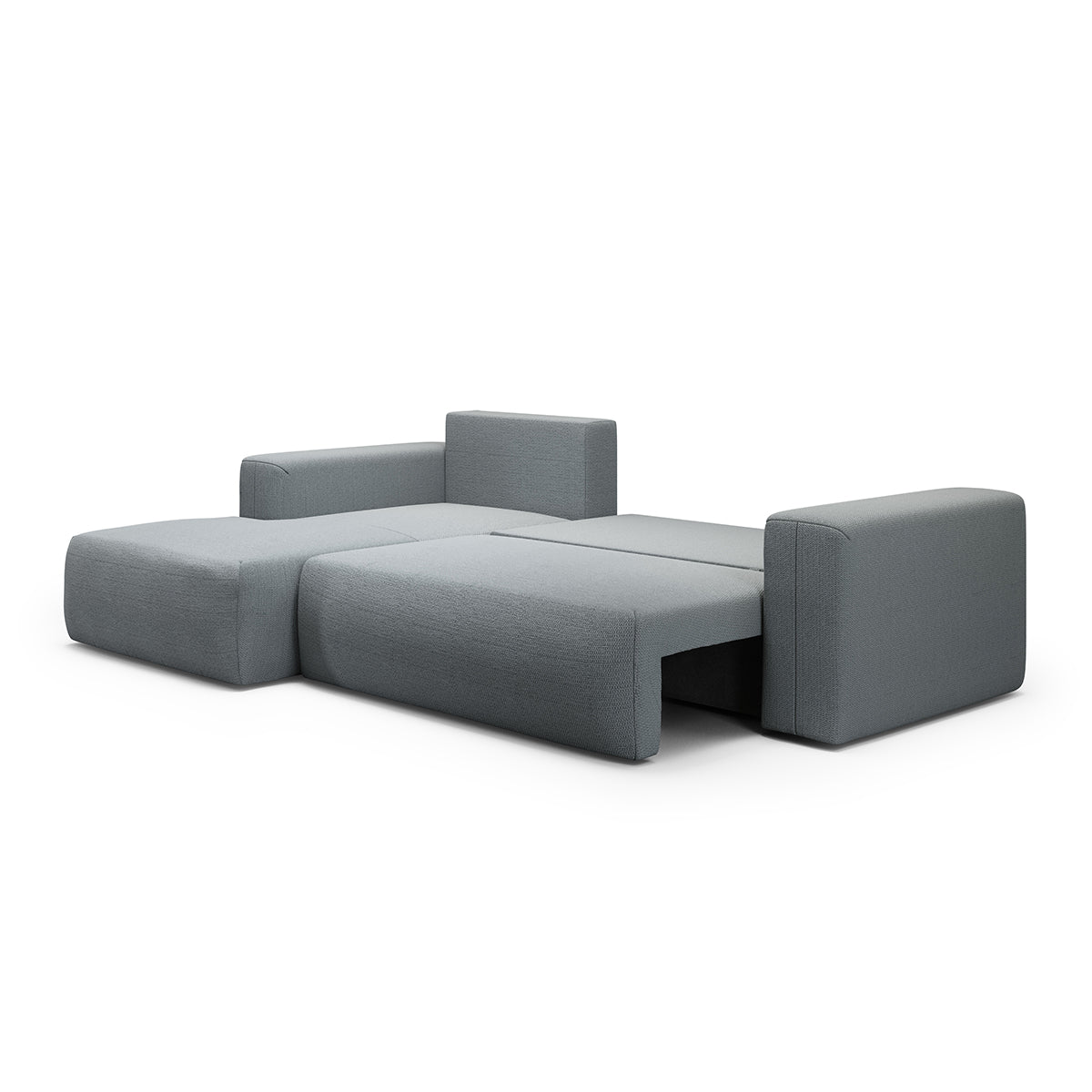 Canapé d'angle convertible gauche 3 places coffre Bliss Gris - vue 3