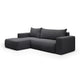 Canapé d'angle convertible gauche 3 places coffre Bliss Gris foncé