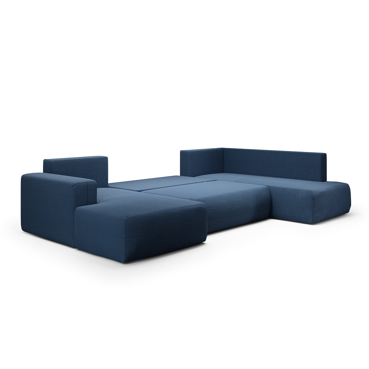 Canapé U 5 places convertible coffre Bliss Bleu - vue 4