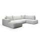 Canapé U 5 places convertible coffre Bliss Gris clair