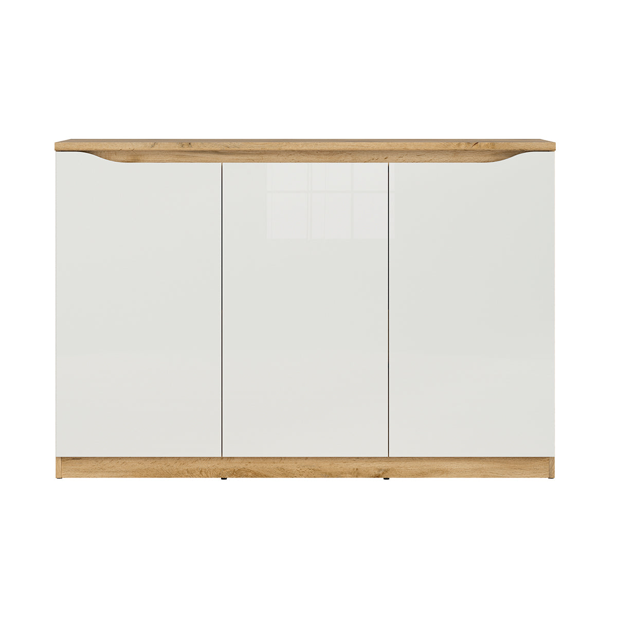 Buffet 3 portes June Blanc et Bois - vue 2
