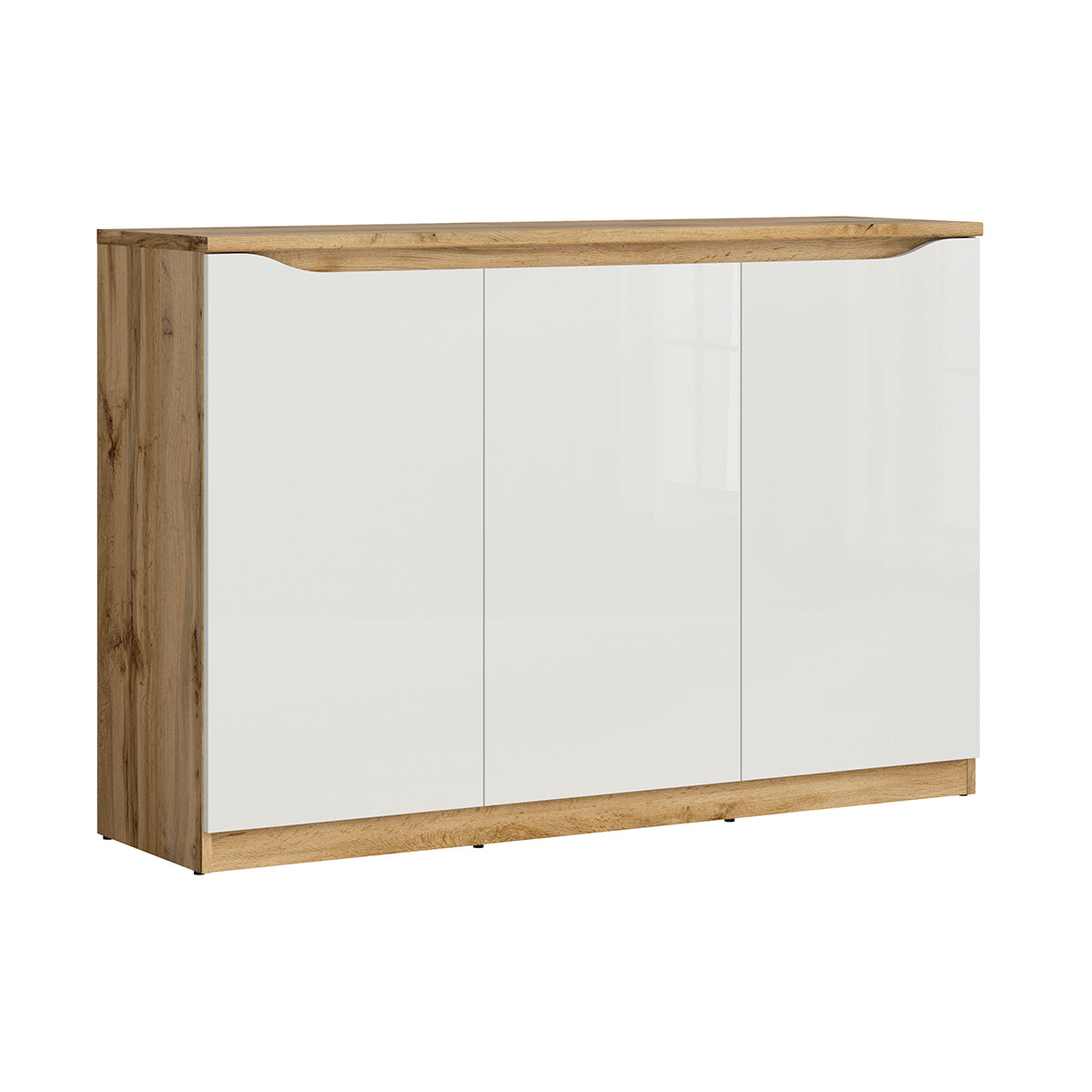 Buffet 3 portes June Blanc et Bois