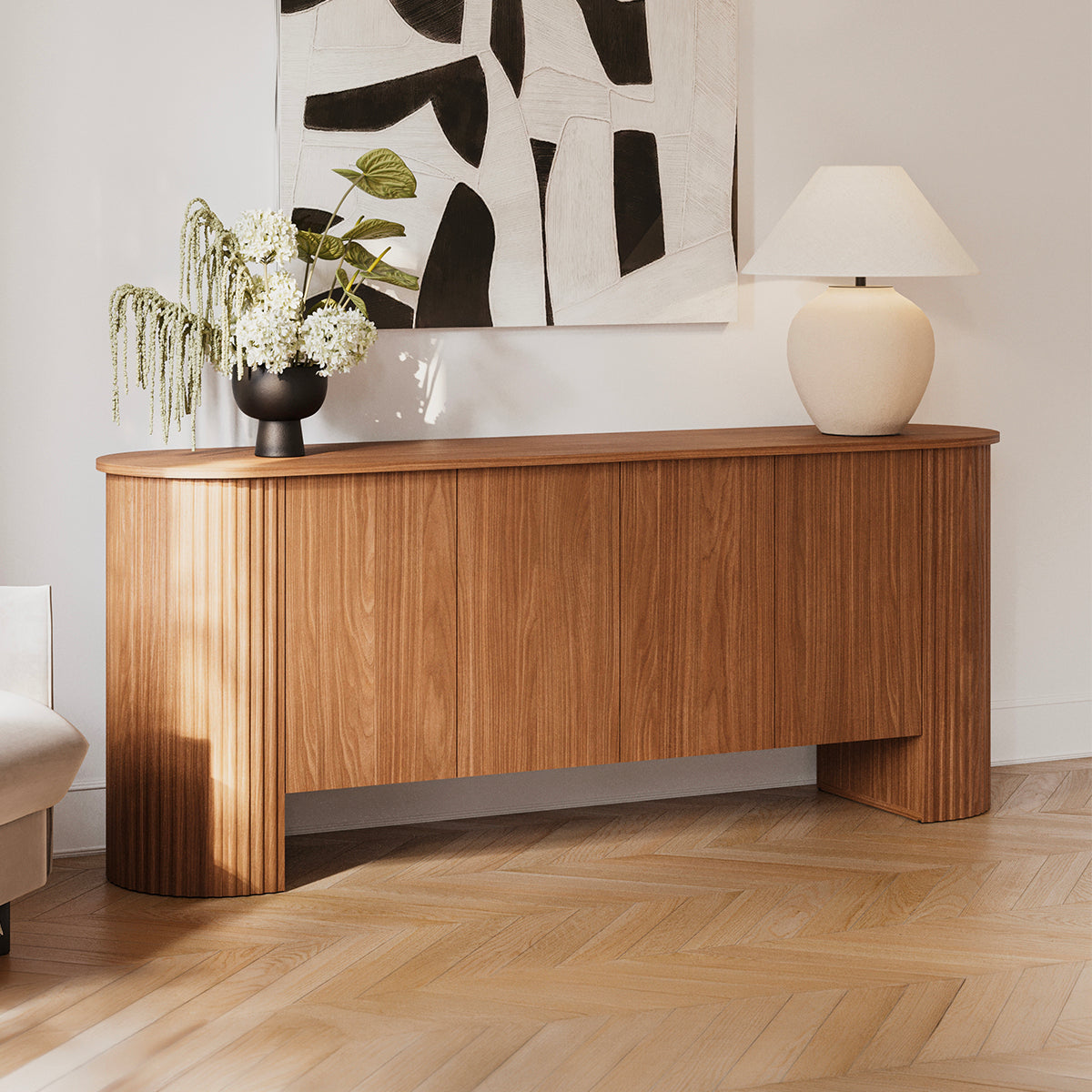 Buffet 4 portes Canopée Bois foncé - vue 2
