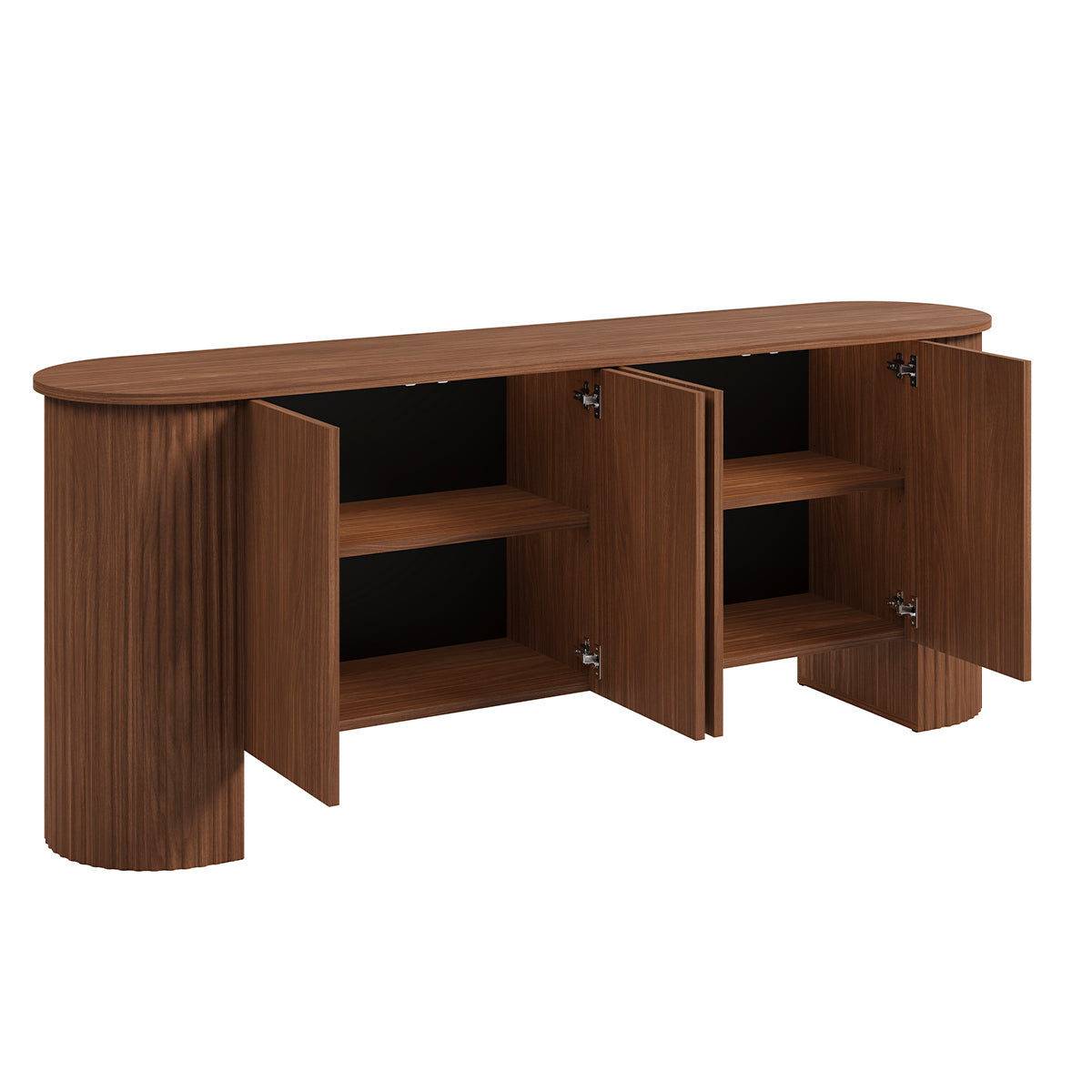 Buffet 4 portes Canopée Bois foncé - vue 4