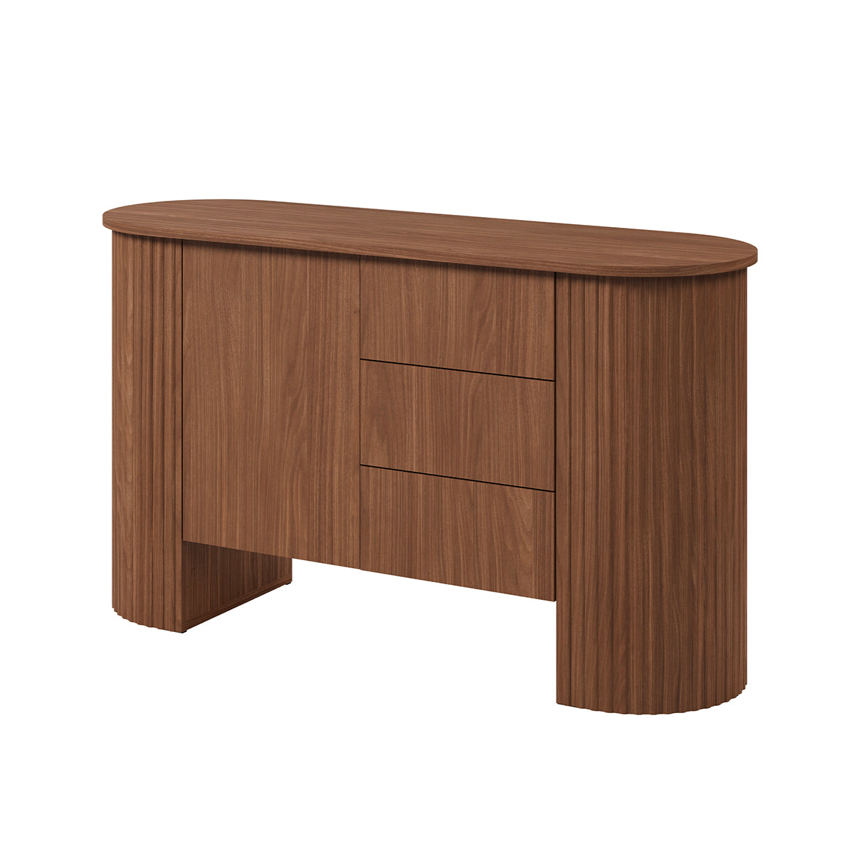 Buffet 1 porte 3 tiroirs Canopée Bois foncé