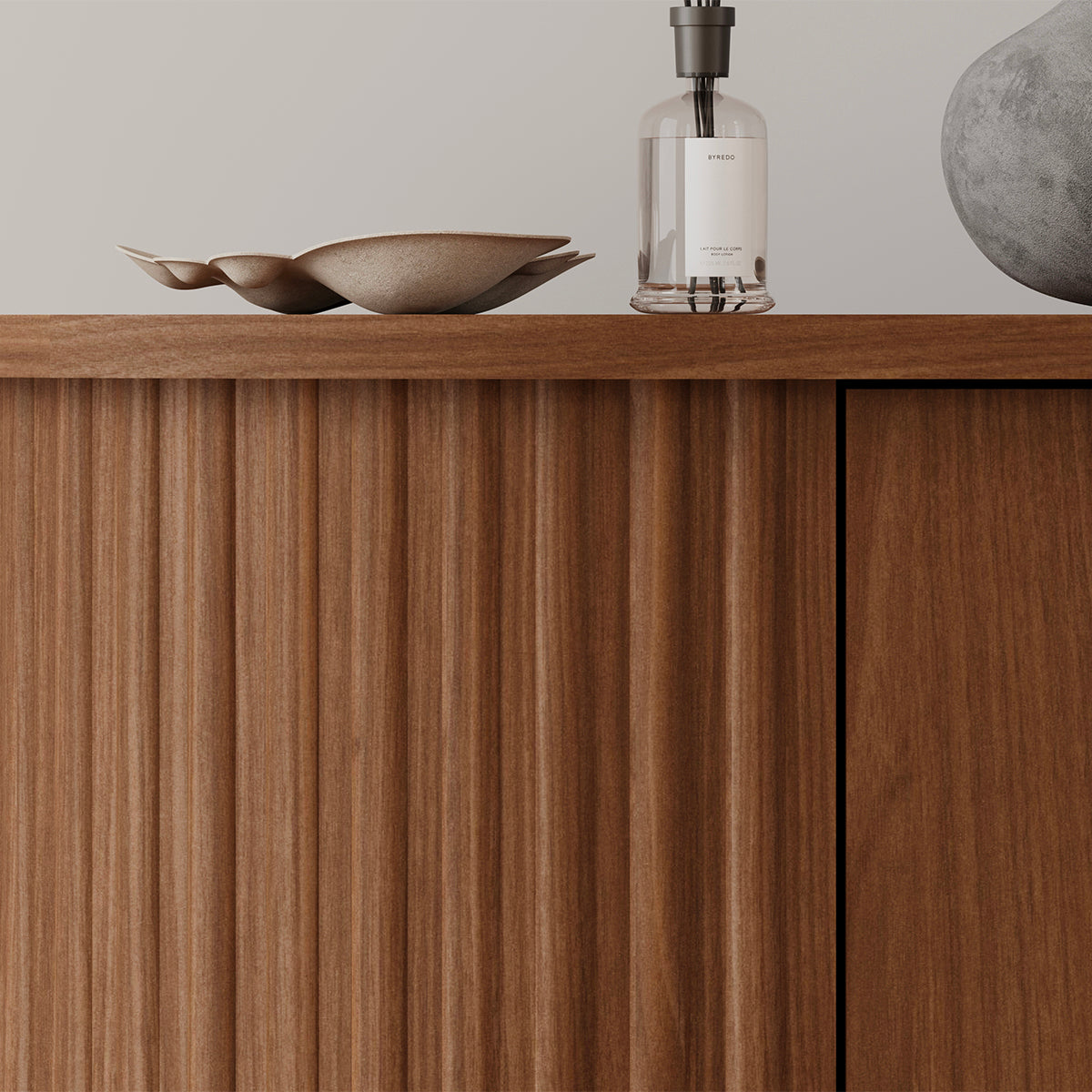 Buffet 1 porte 3 tiroirs Canopée Bois foncé - vue 6